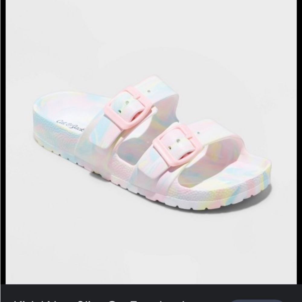 Girls Noah Contoured Footbed Sandals EUC - Picture 2 of 8